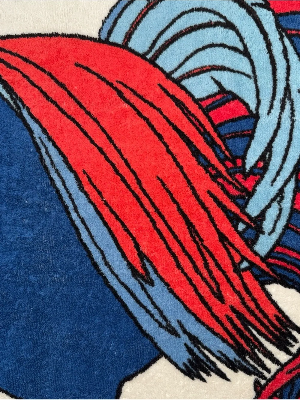 AUTHENTIC HERMES PARIS vintage RARE”COQ”(ROOSTER)Terry cloth cotton beach towel